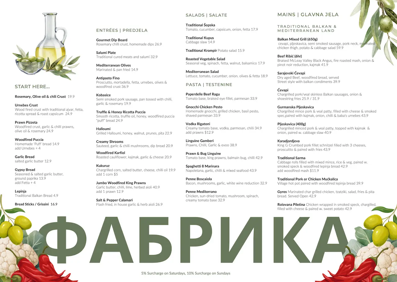Fab Menu 2026